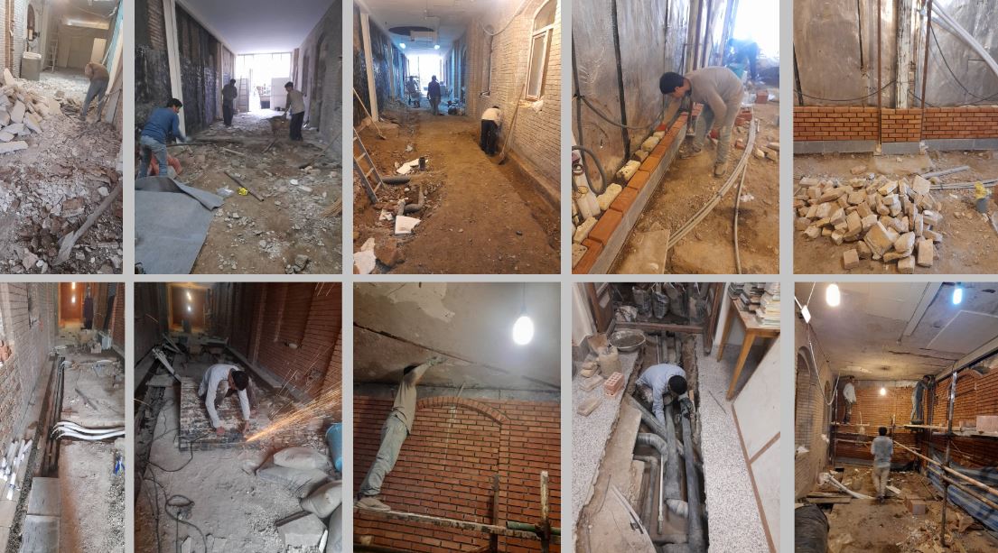 اتمام فازهای 11 الی 14 عملیات مرمت و بازسازی مدرسه عالی شهید مطهری (ره)